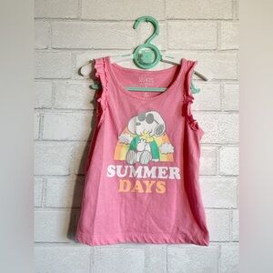 Garanimals Pink Snoopy Peanuts “Summer Days” Graphic Tank Top Girls 4T